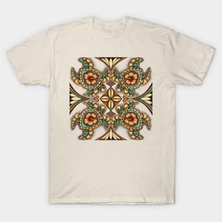 Tapa Turtles - peacock T-Shirt